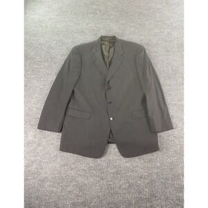 Daniel Cremieux Suit Jacket 48 R Gray Wool Solid Loro Piana Italy Designer Sport